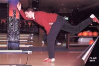 Carsten in Aktion beim Bowling