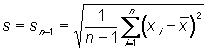 Standardabweichung einer Stichprobe